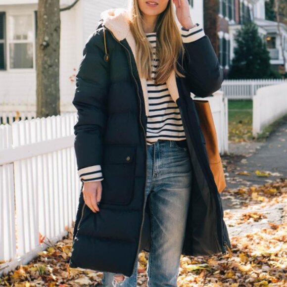 LL Bean Mountain Classic Down Coat, Sherpa-Lined, size XS - Picture 2 of 8